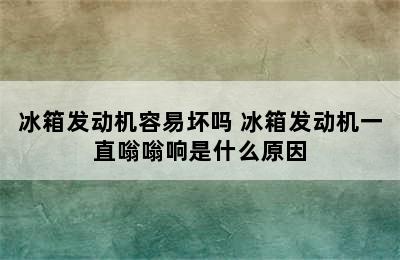 冰箱发动机容易坏吗 冰箱发动机一直嗡嗡响是什么原因